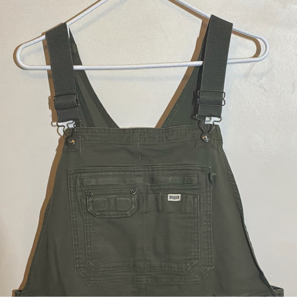 Duluth Trading Co Olive Firehose Overalls